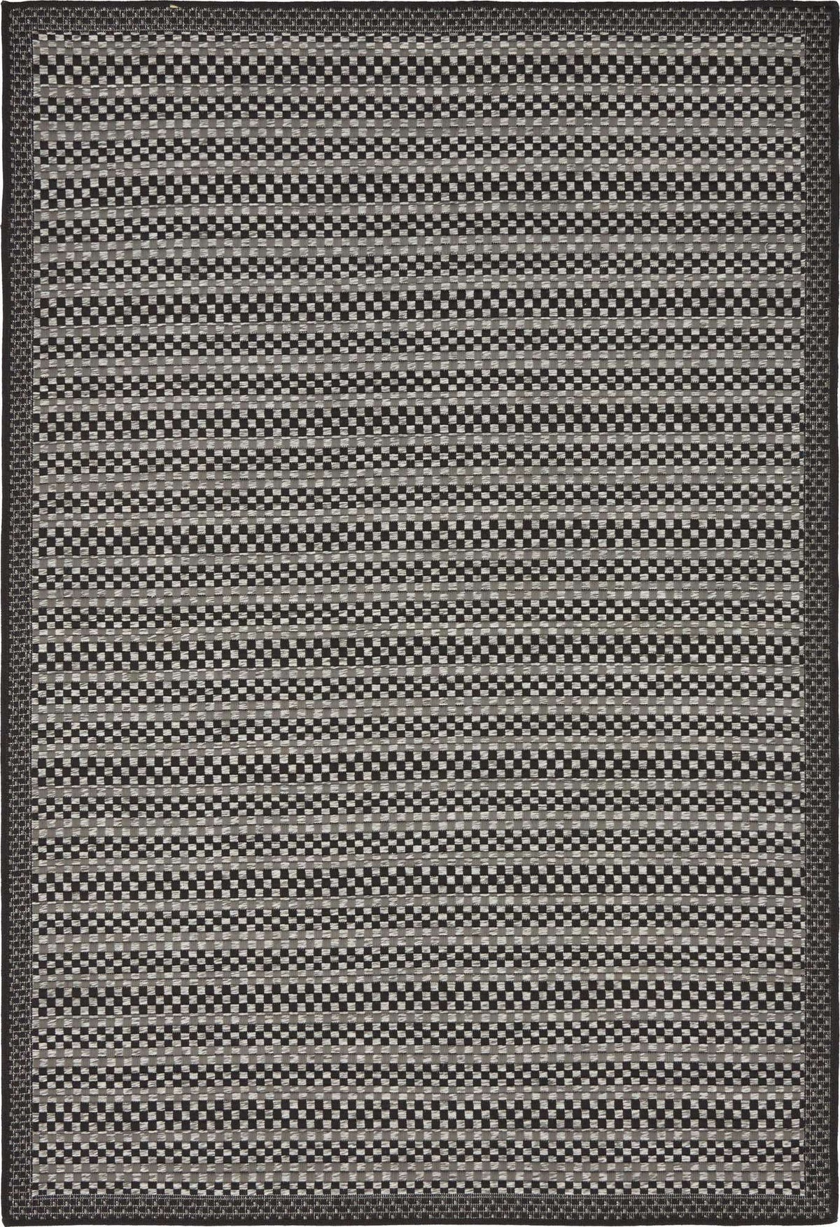 Rechteck Outdoor Teppich Outdoor Border in Grau von Hadorn™ - Lifestyle Image