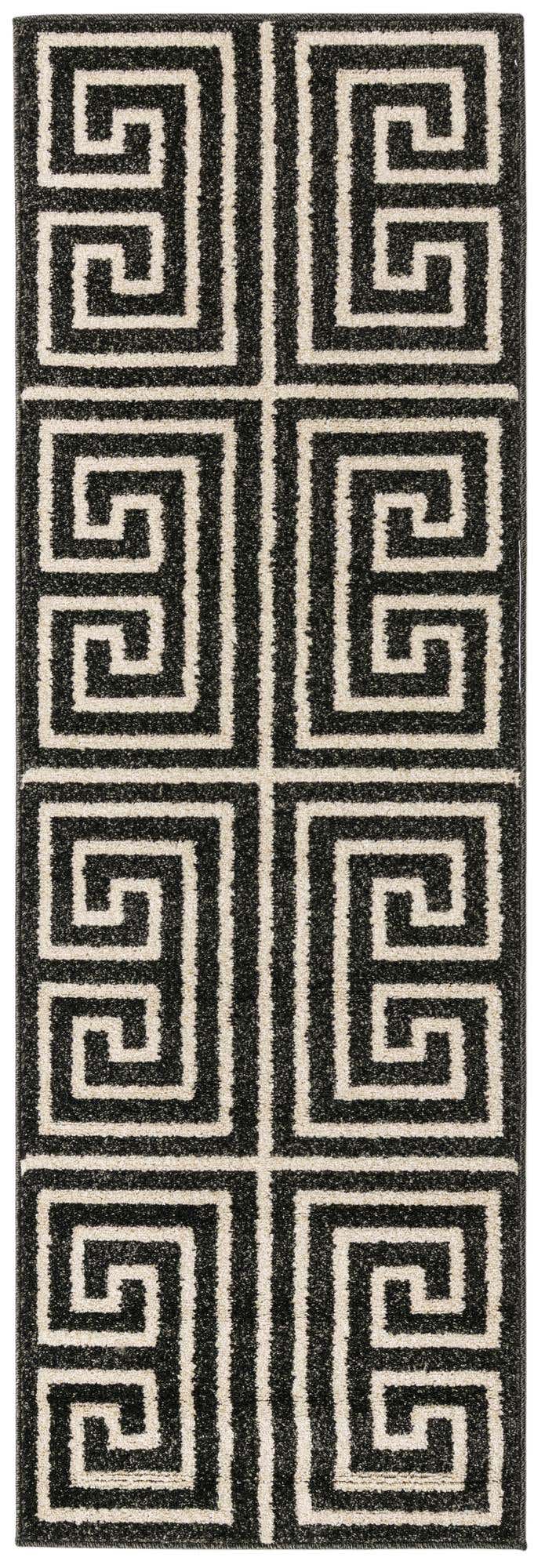 Läufer Teppich Greek Key in Schwarz von Hadorn™ - Lifestyle Image
