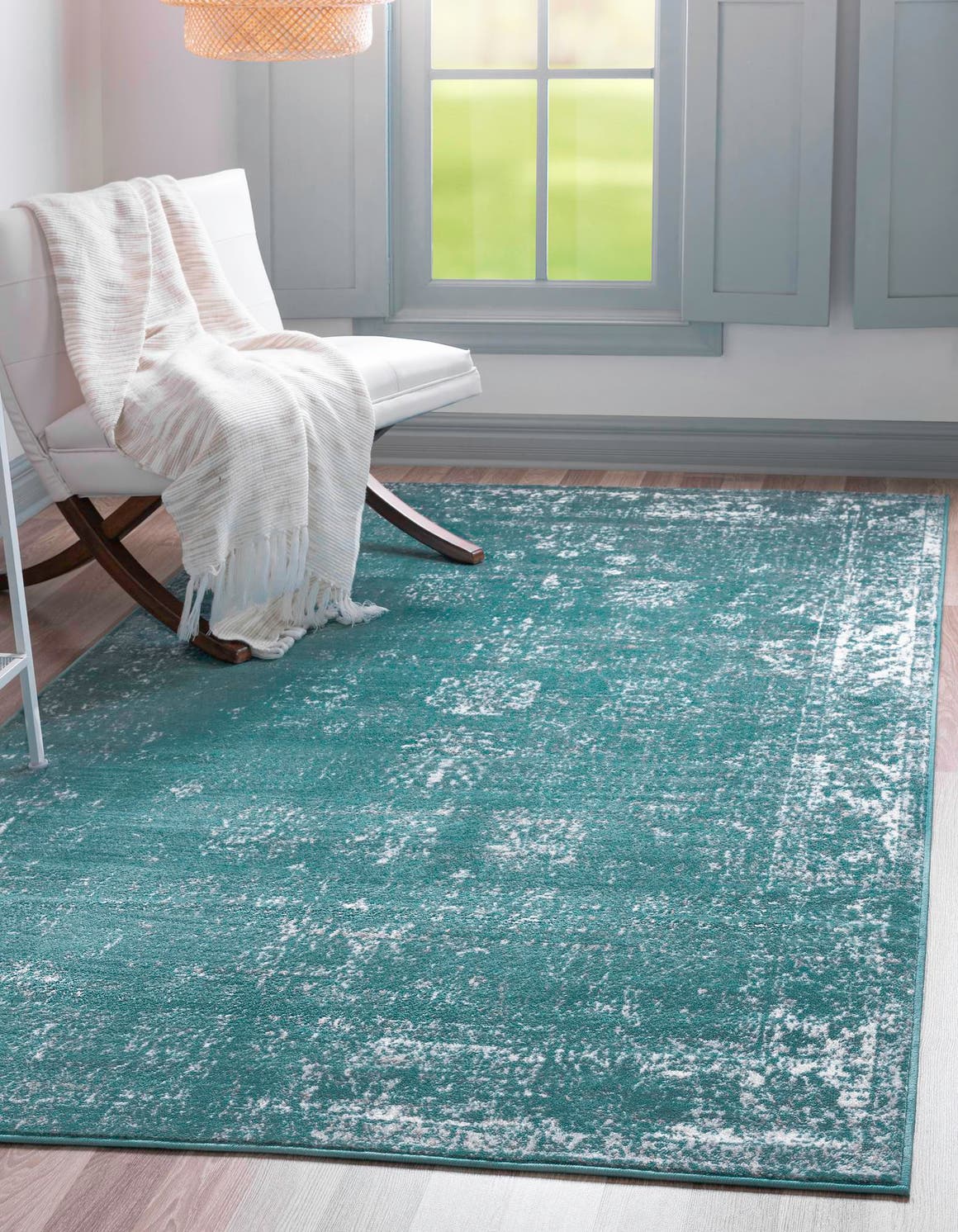 Rechteck Teppich Monaco in Türkis von Hadorn™ - Lifestyle Image