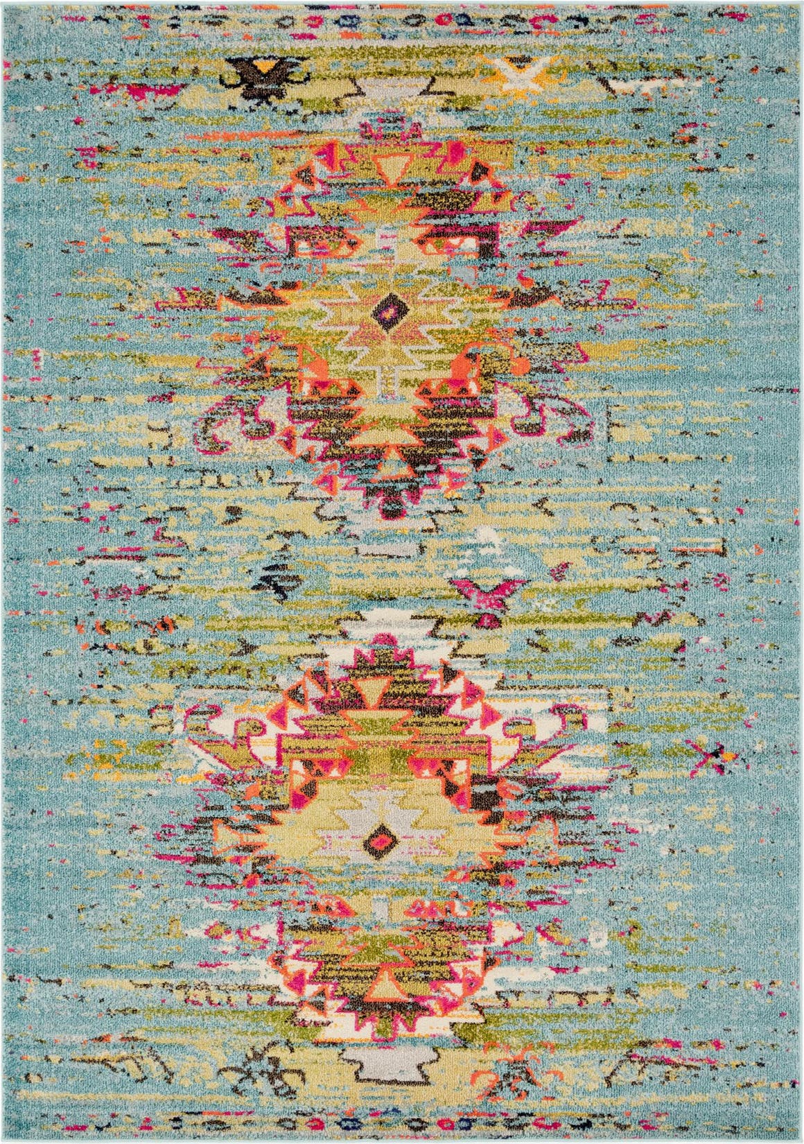 Rechteck Teppich Arte in Türkis von Hadorn™ - Lifestyle Image