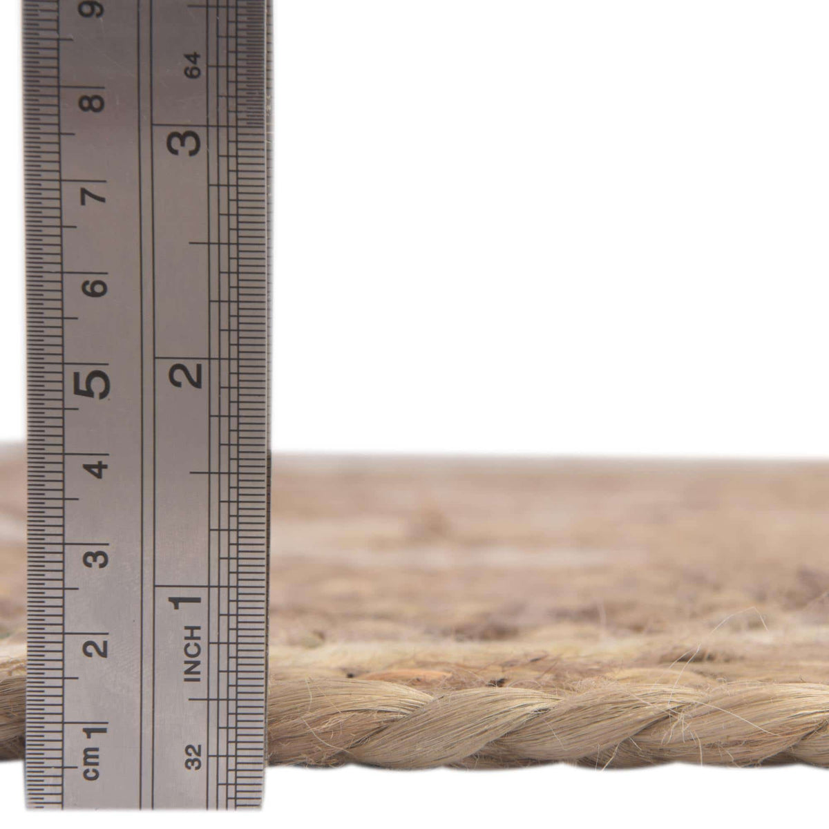 Läufer Handgeflochten Teppich Braided Jute in Weiss von Hadorn™ - Lifestyle Image