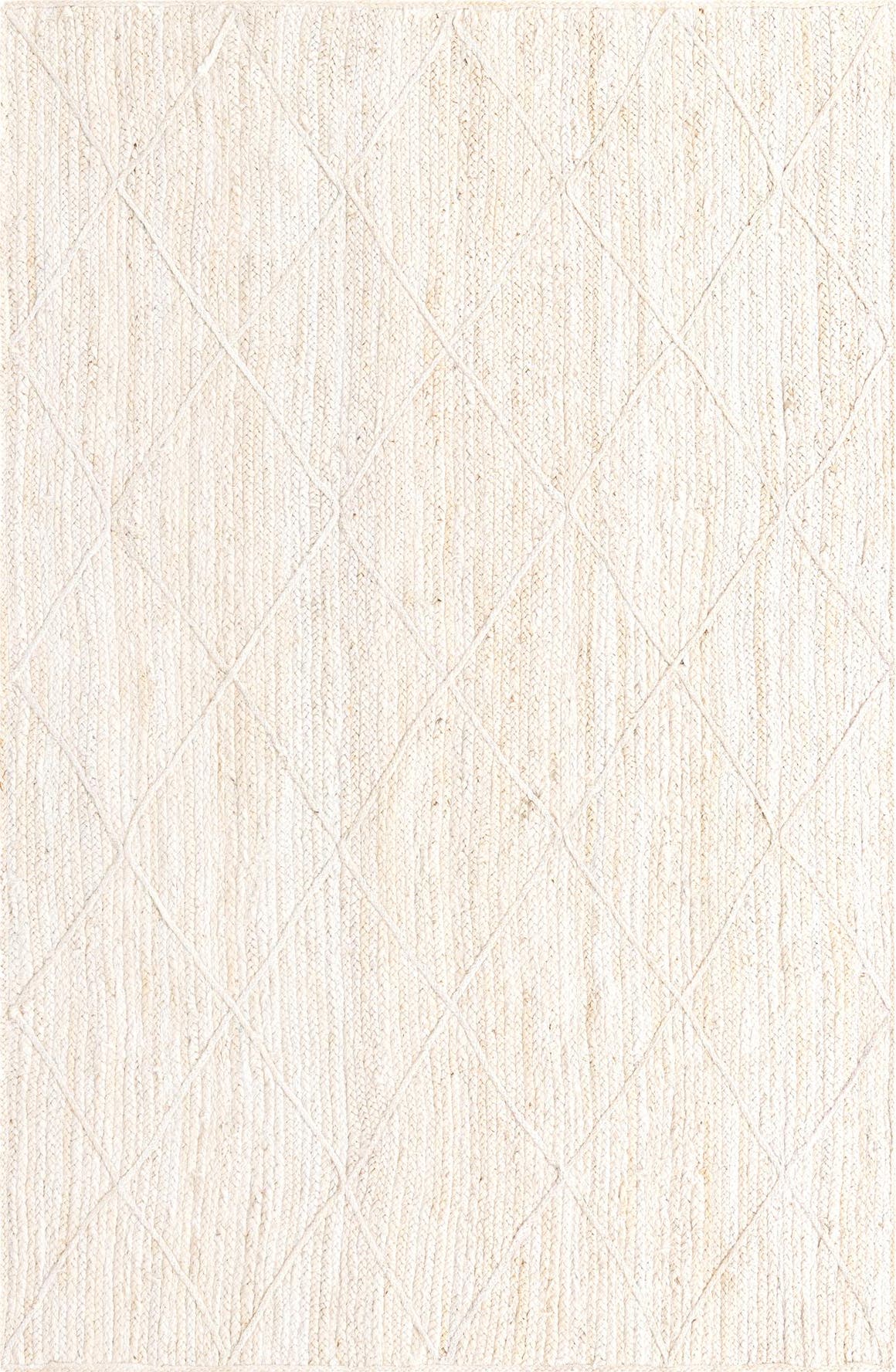 Rechteck Handgeflochten Teppich Braided Jute in Elfenbein von Hadorn™ - Lifestyle Image