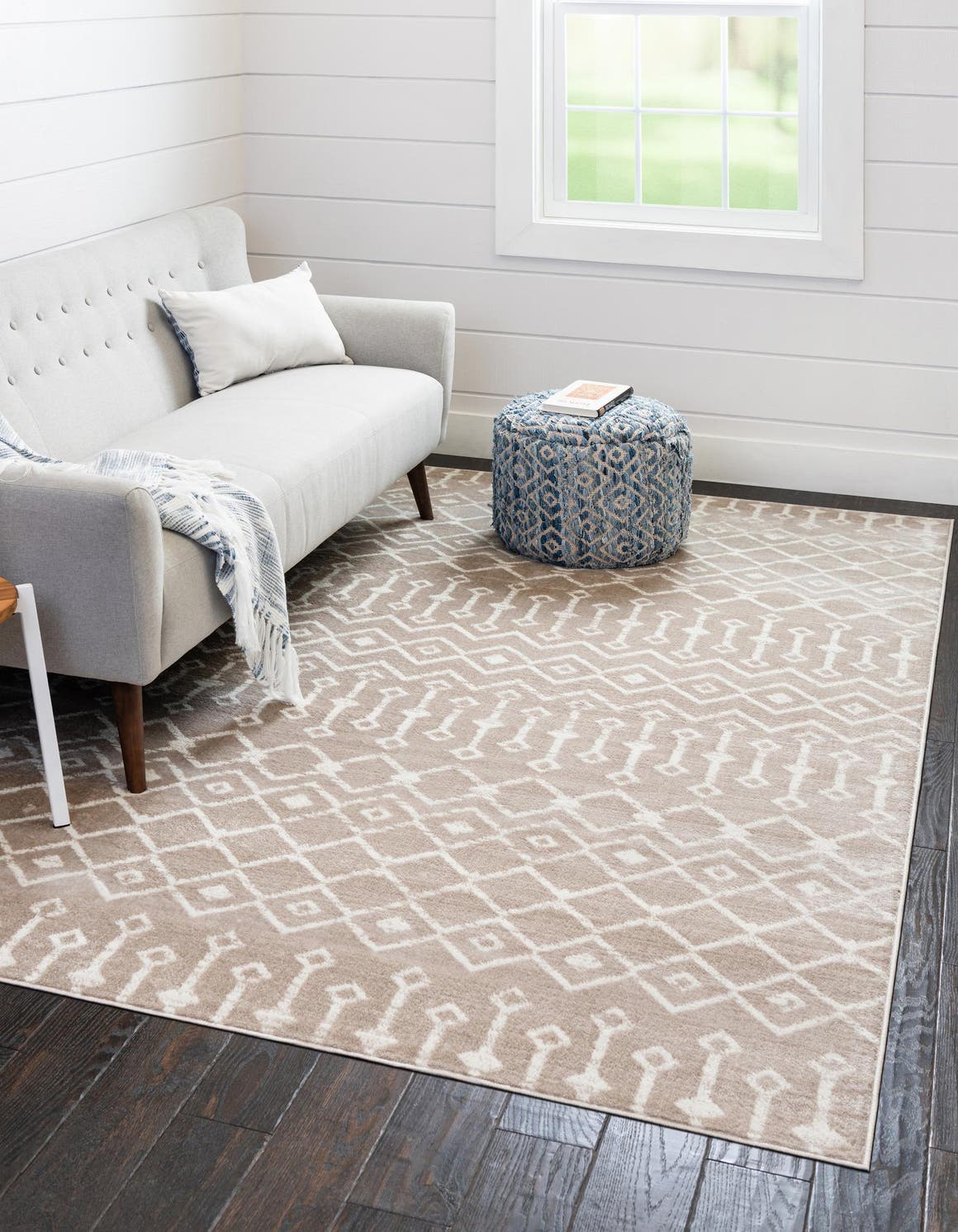 Rechteck Teppich Kasbah Trellis in Beige von Hadorn™ - Lifestyle Image