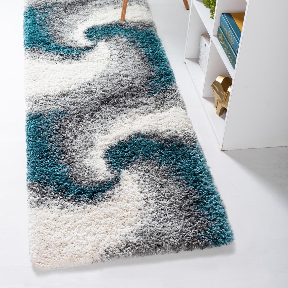 Läufer Hochflorteppich Soft Touch Shag in Türkis von Hadorn™ - Lifestyle Image