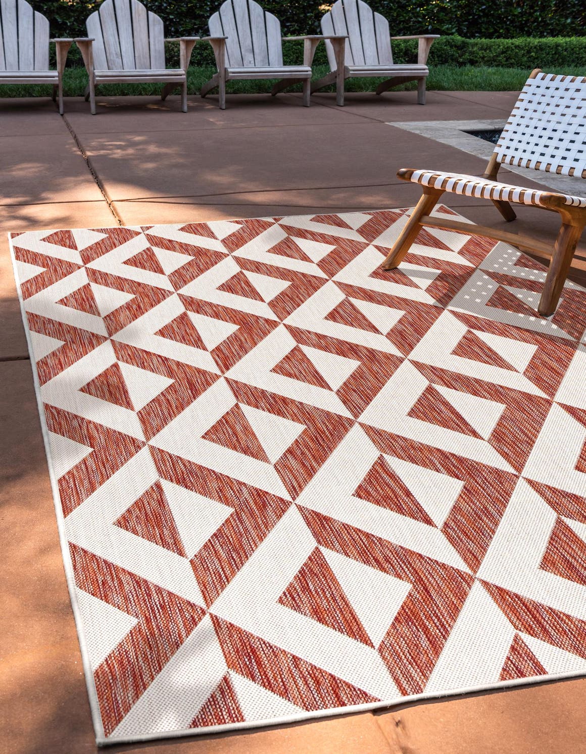 Rechteck Outdoor Teppich Jill Zarin Outdoor in Rostrot von Hadorn™ - Lifestyle Image