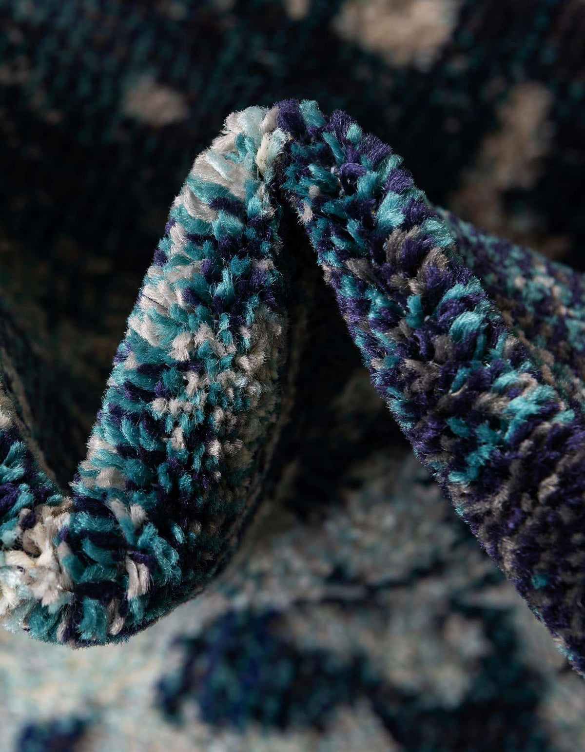 Rund Teppich Casablanca in Blau von Hadorn™ - Lifestyle Image