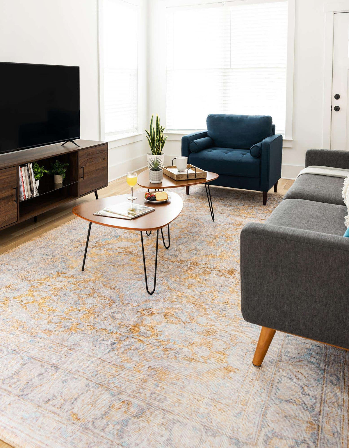 Rechteck Teppich Timeless in Gelb von Hadorn™ - Lifestyle Image
