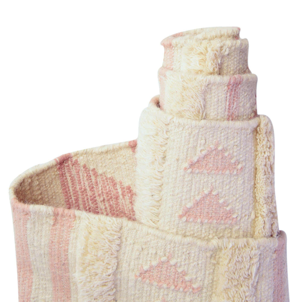 Rechteck Handgeflochten Teppich Arizona in Babyrosa von Hadorn™ - Lifestyle Image