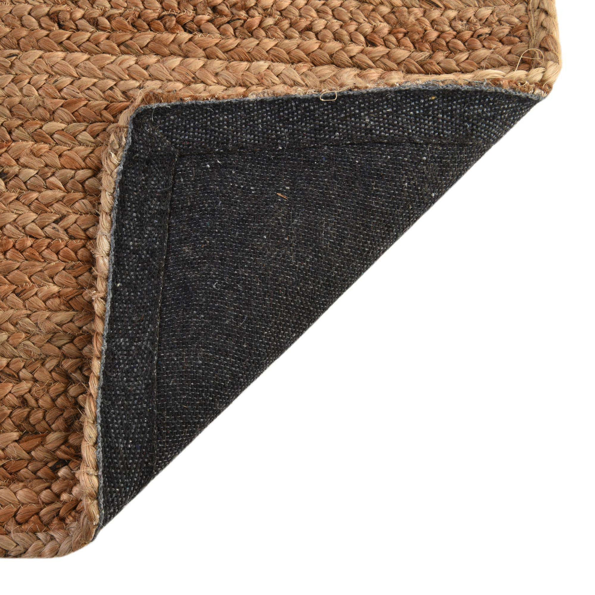 Läufer Handgeflochten Teppich Braided Jute Luxe in Natürlich von Hadorn™ - Lifestyle Image