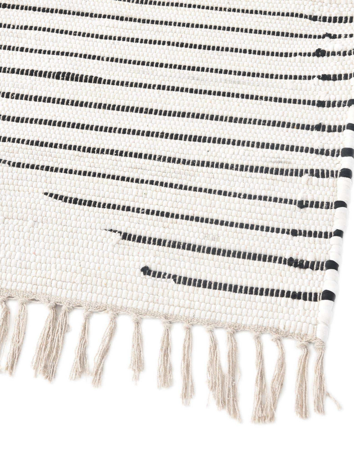 Läufer Handgeflochten Teppich Chindi Cotton in Weiss von Hadorn™ - Lifestyle Image