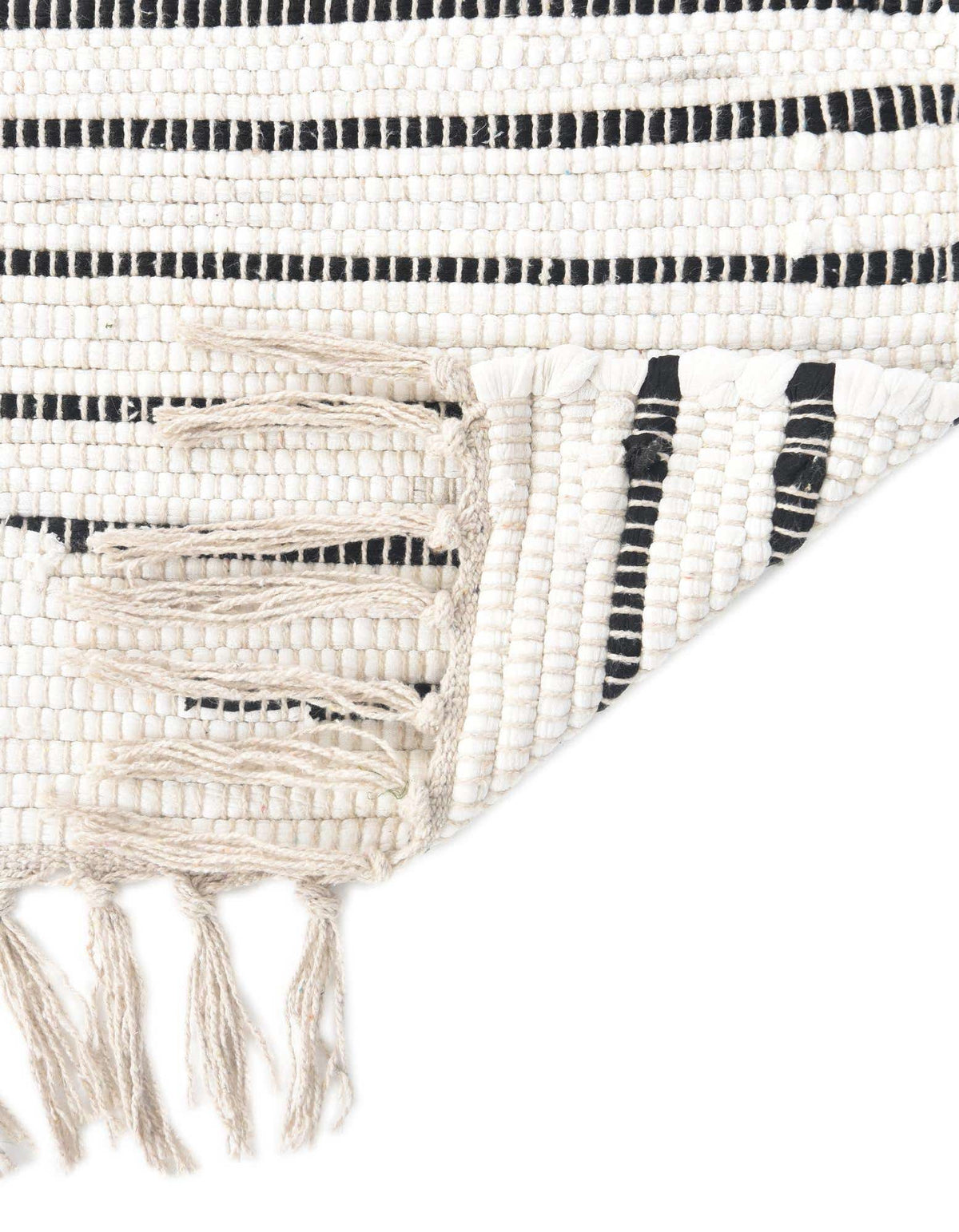 Läufer Handgeflochten Teppich Chindi Cotton in Weiss von Hadorn™ - Lifestyle Image