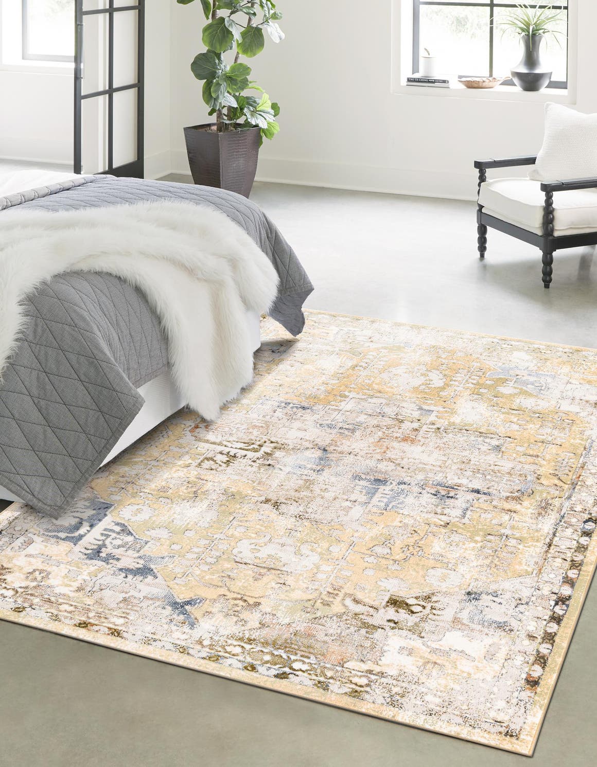 Rechteck Teppich Highbury in Gelb von Hadorn™ - Lifestyle Image