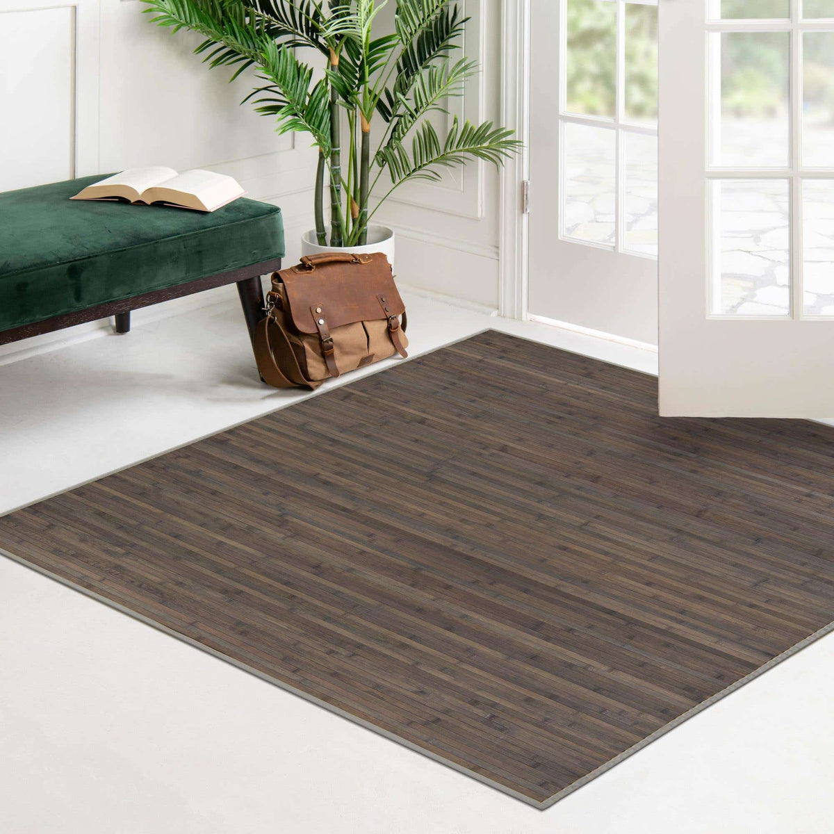 Quadratisch Teppich Aqua in Grau von Hadorn™ - Lifestyle Image