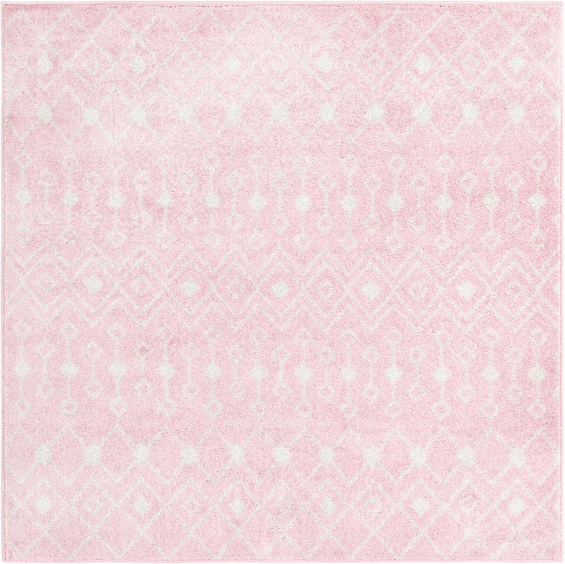 Quadratisch Teppich Moroccan Trellis in Rosa von Hadorn™ - Lifestyle Image