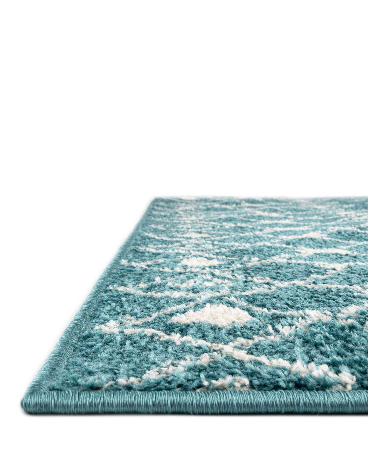 Quadratisch Teppich Moroccan Trellis in Türkis von Hadorn™ - Lifestyle Image