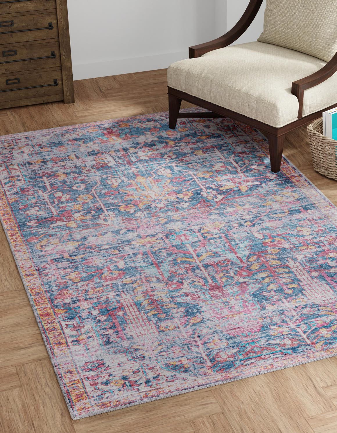 Rechteck Teppich Maahru in Marineblau von Hadorn™ - Lifestyle Image