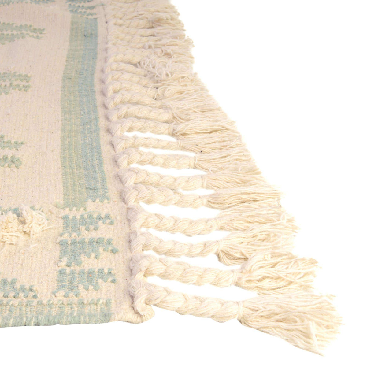 Läufer Handgeflochten Teppich Arizona in Aquamarin von Hadorn™ - Lifestyle Image