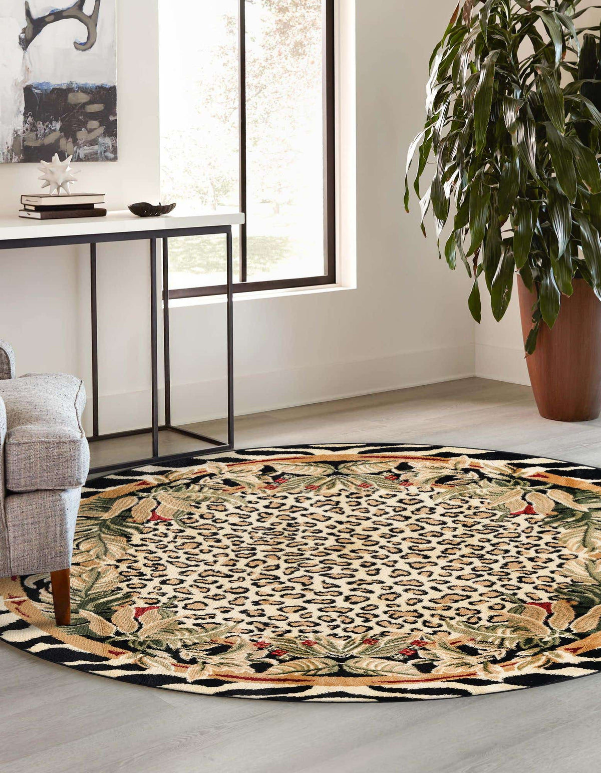 Rund Teppich Safari in Creme von Hadorn™ - Lifestyle Image