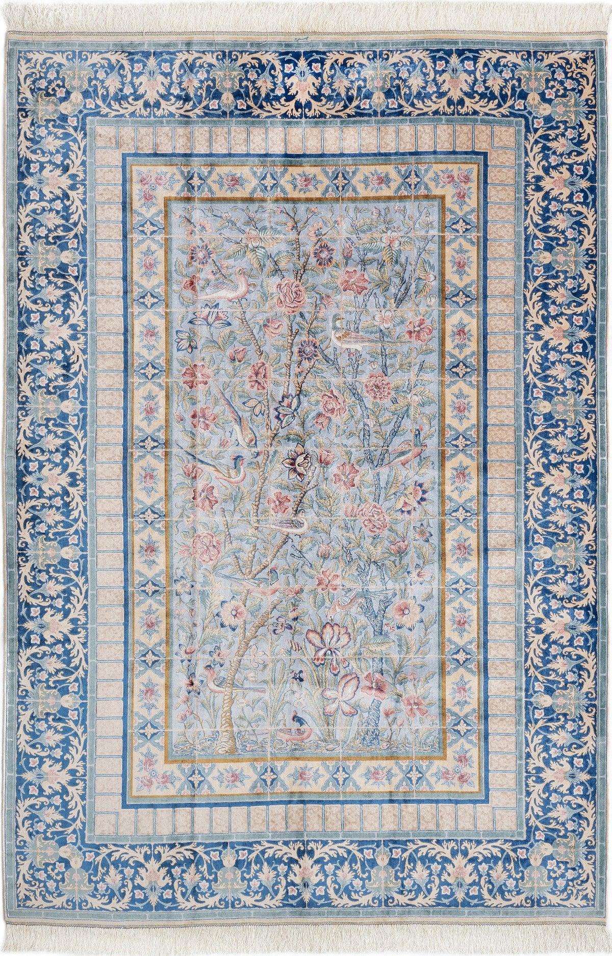 Rechteck Teppich Ghom Design in Blau von Hadorn™ - Lifestyle Image