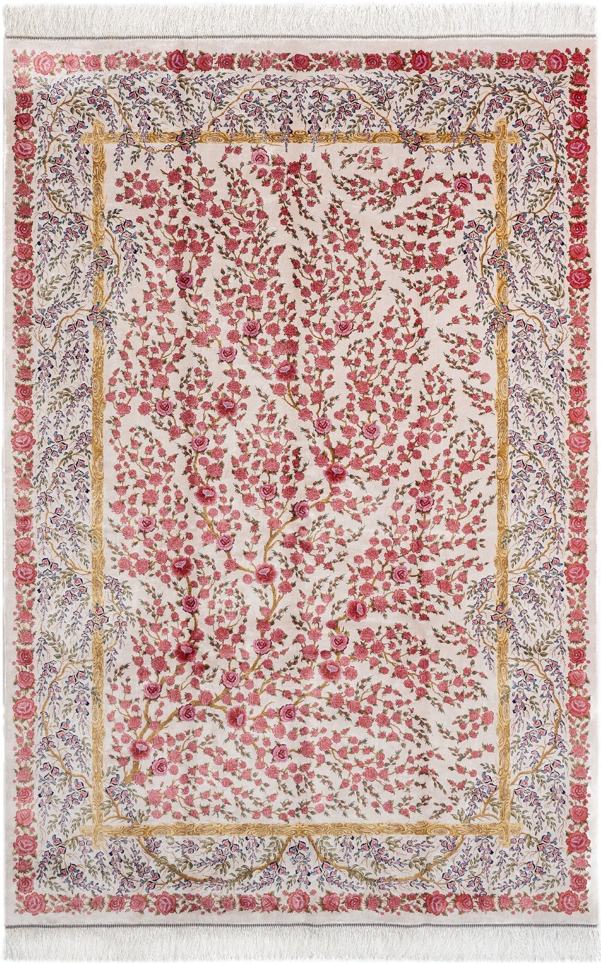 Rechteck Teppich Ghom Design in Rosa von Hadorn™ - Lifestyle Image