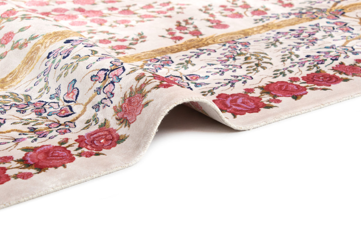 Rechteck Teppich Ghom Design in Rosa von Hadorn™ - Lifestyle Image