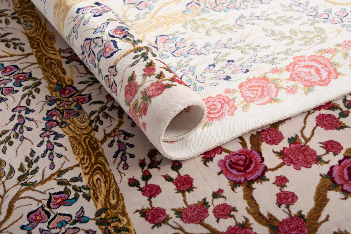 Rechteck Teppich Ghom Design in Rosa von Hadorn™ - Lifestyle Image