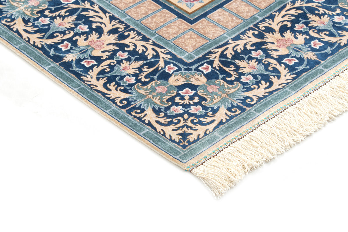 Rechteck Teppich Ghom Design in Blau von Hadorn™ - Lifestyle Image
