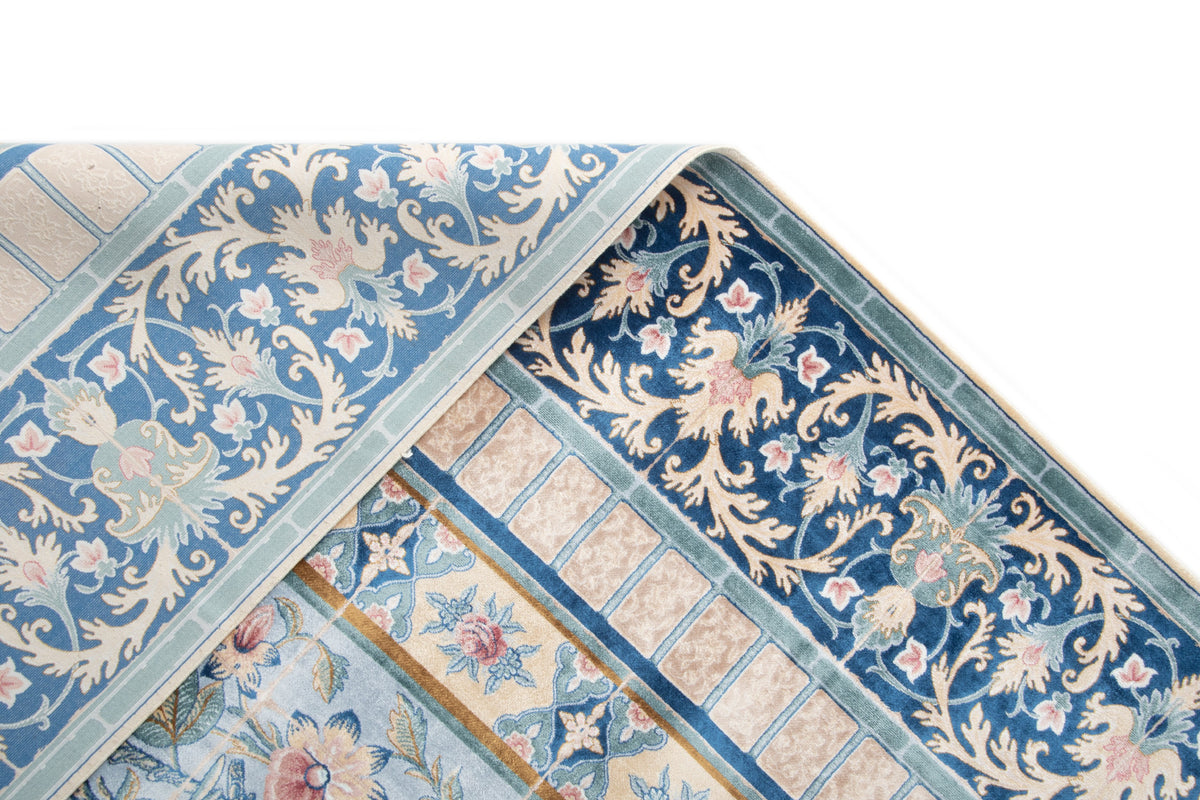 Rechteck Teppich Ghom Design in Blau von Hadorn™ - Lifestyle Image