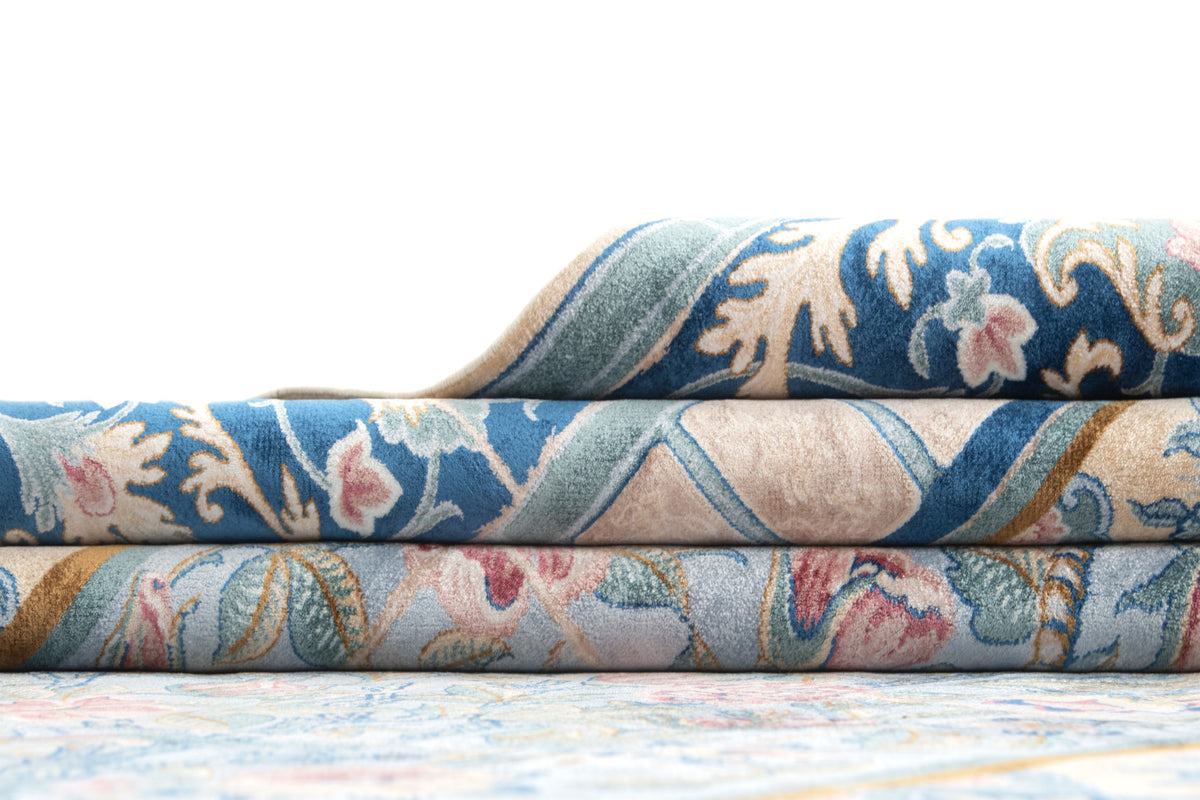 Rechteck Teppich Ghom Design in Blau von Hadorn™ - Lifestyle Image