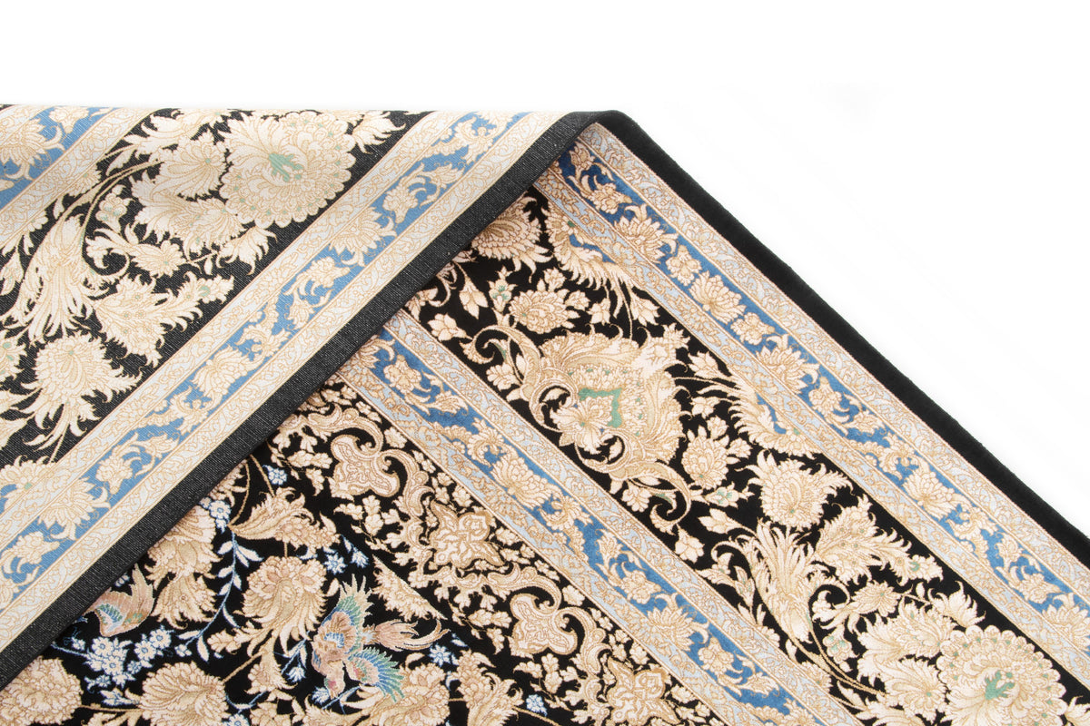 Rechteck Teppich Ghom Design in Schwarz von Hadorn™ - Lifestyle Image